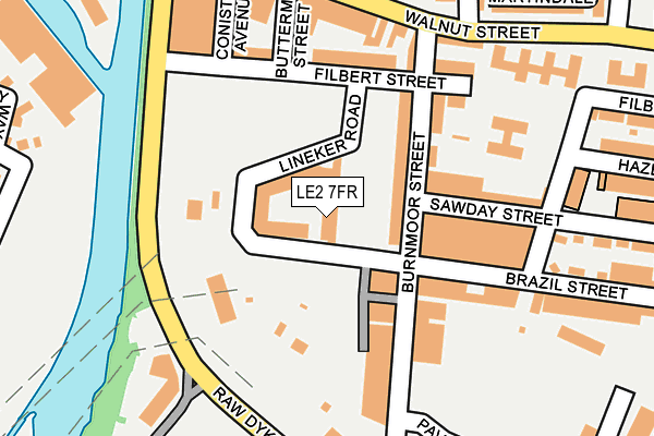 LE2 7FR map - OS OpenMap – Local (Ordnance Survey)