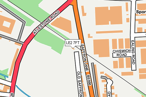 LE2 7FT map - OS OpenMap – Local (Ordnance Survey)