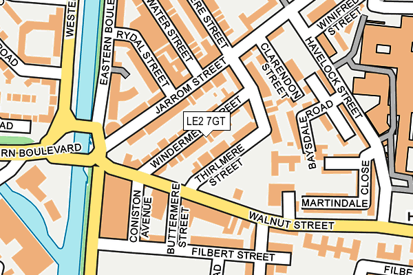 LE2 7GT map - OS OpenMap – Local (Ordnance Survey)