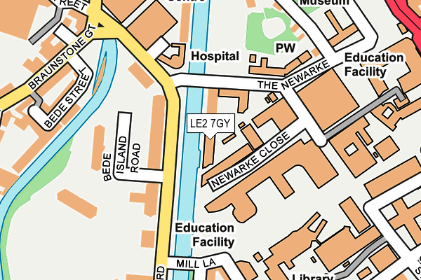 LE2 7GY map - OS OpenMap – Local (Ordnance Survey)