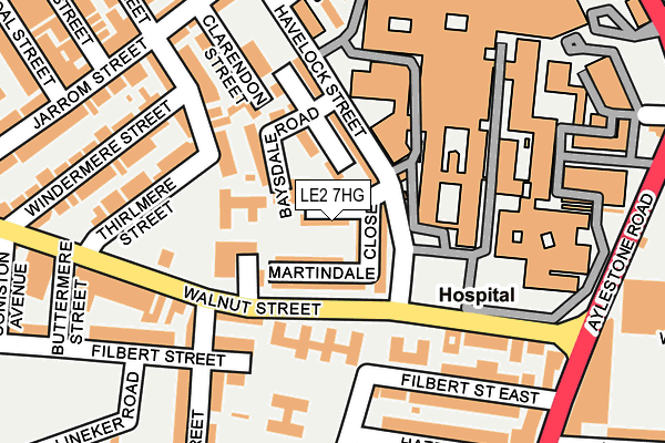 LE2 7HG map - OS OpenMap – Local (Ordnance Survey)