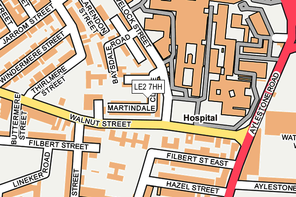 LE2 7HH map - OS OpenMap – Local (Ordnance Survey)