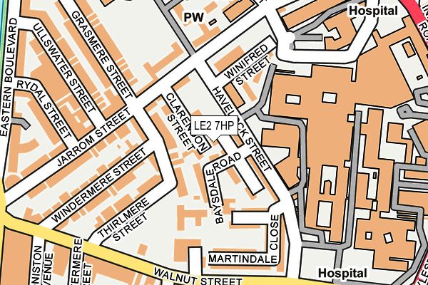 LE2 7HP map - OS OpenMap – Local (Ordnance Survey)
