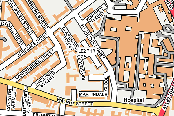 LE2 7HR map - OS OpenMap – Local (Ordnance Survey)