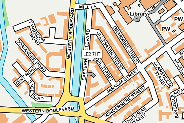 LE2 7HT map - OS OpenMap – Local (Ordnance Survey)