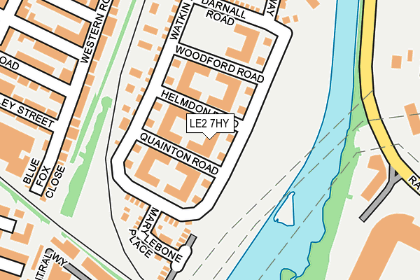 LE2 7HY map - OS OpenMap – Local (Ordnance Survey)