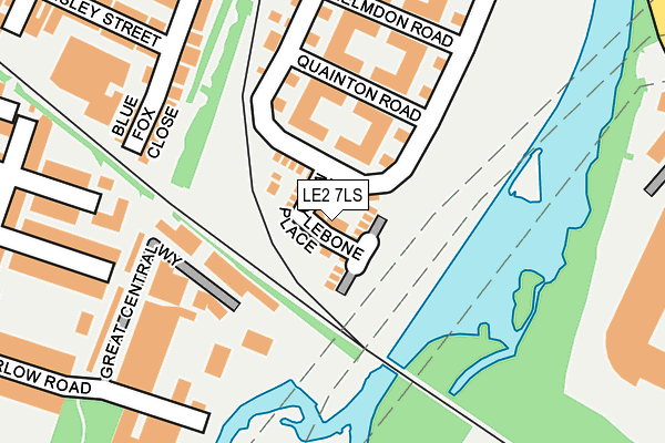 LE2 7LS map - OS OpenMap – Local (Ordnance Survey)