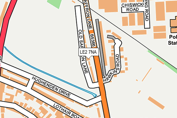 LE2 7NA map - OS OpenMap – Local (Ordnance Survey)