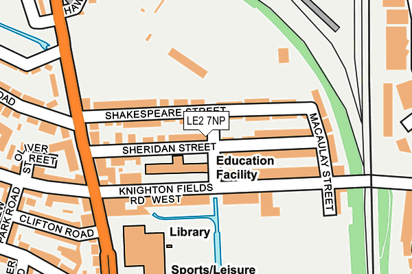 LE2 7NP map - OS OpenMap – Local (Ordnance Survey)