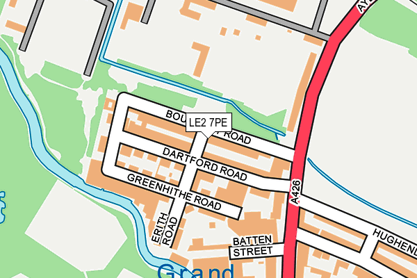 LE2 7PE map - OS OpenMap – Local (Ordnance Survey)