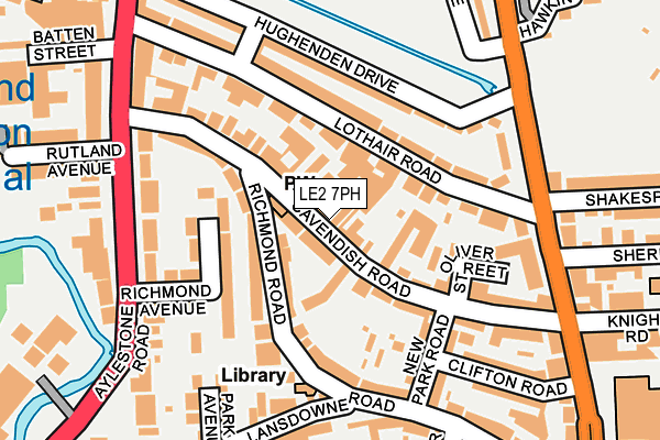 LE2 7PH map - OS OpenMap – Local (Ordnance Survey)