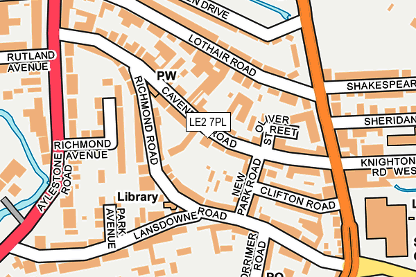 LE2 7PL map - OS OpenMap – Local (Ordnance Survey)