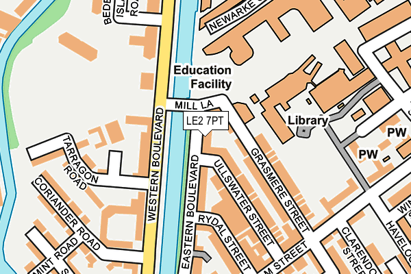LE2 7PT map - OS OpenMap – Local (Ordnance Survey)
