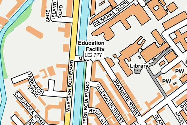 LE2 7PY map - OS OpenMap – Local (Ordnance Survey)