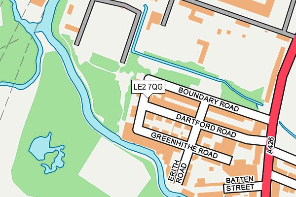 LE2 7QG map - OS OpenMap – Local (Ordnance Survey)