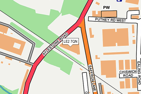 LE2 7QN map - OS OpenMap – Local (Ordnance Survey)