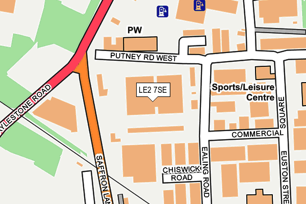 LE2 7SE map - OS OpenMap – Local (Ordnance Survey)