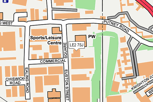 LE2 7SJ map - OS OpenMap – Local (Ordnance Survey)