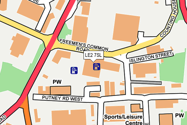 LE2 7SL map - OS OpenMap – Local (Ordnance Survey)