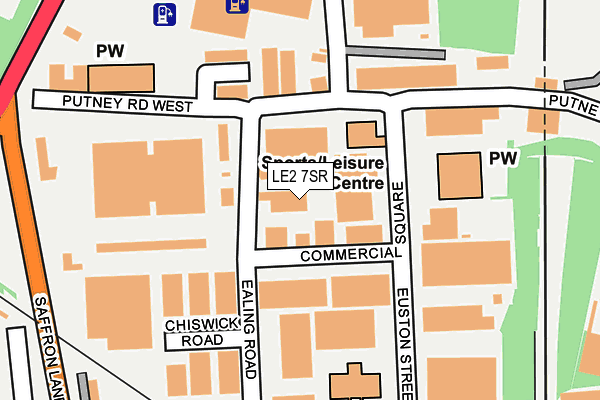 LE2 7SR map - OS OpenMap – Local (Ordnance Survey)