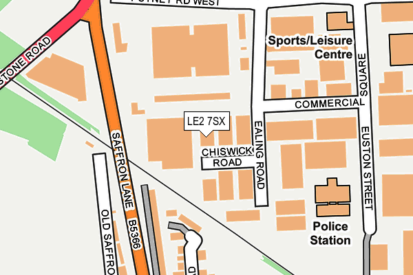 LE2 7SX map - OS OpenMap – Local (Ordnance Survey)