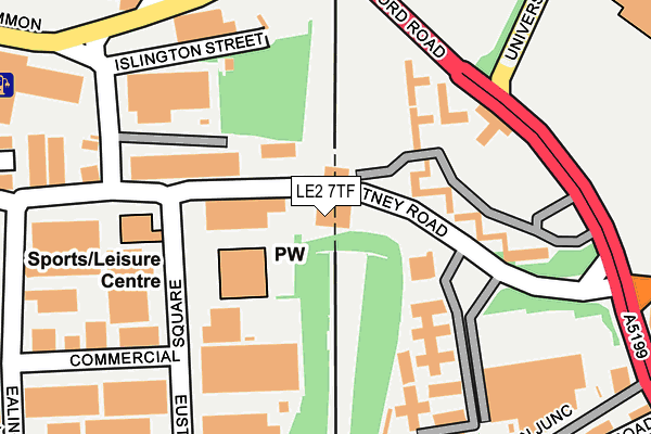 LE2 7TF map - OS OpenMap – Local (Ordnance Survey)