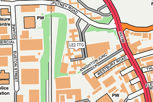 LE2 7TG map - OS OpenMap – Local (Ordnance Survey)