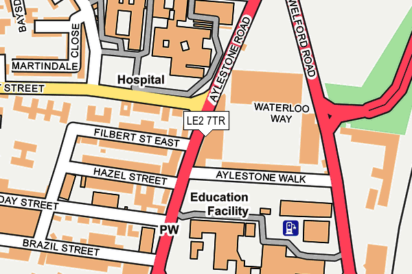 LE2 7TR map - OS OpenMap – Local (Ordnance Survey)