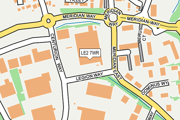 LE2 7WR map - OS OpenMap – Local (Ordnance Survey)
