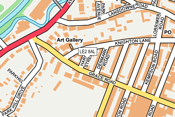 LE2 8AL map - OS OpenMap – Local (Ordnance Survey)