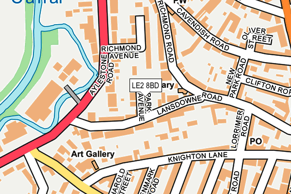 LE2 8BD map - OS OpenMap – Local (Ordnance Survey)