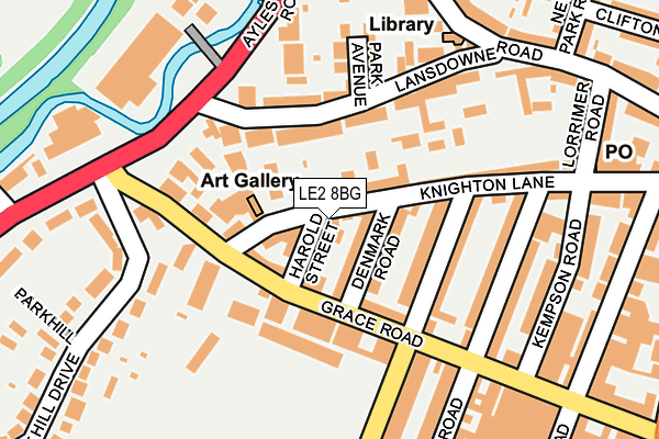 LE2 8BG map - OS OpenMap – Local (Ordnance Survey)