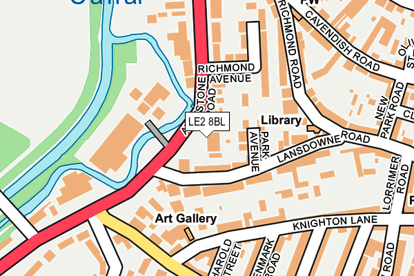 LE2 8BL map - OS OpenMap – Local (Ordnance Survey)