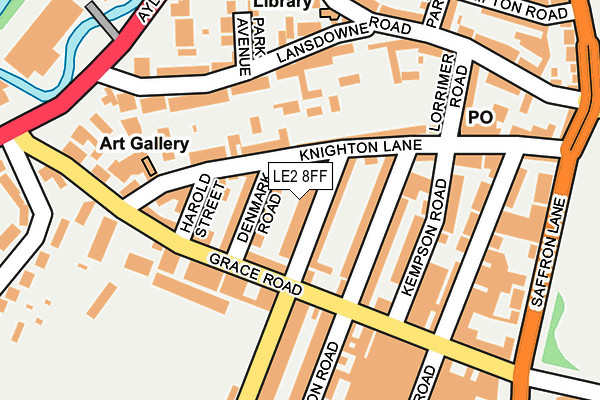 LE2 8FF map - OS OpenMap – Local (Ordnance Survey)