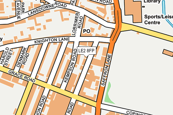 LE2 8FP map - OS OpenMap – Local (Ordnance Survey)