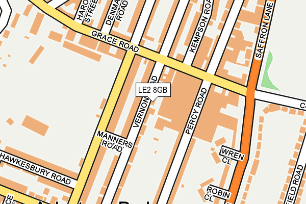 LE2 8GB map - OS OpenMap – Local (Ordnance Survey)