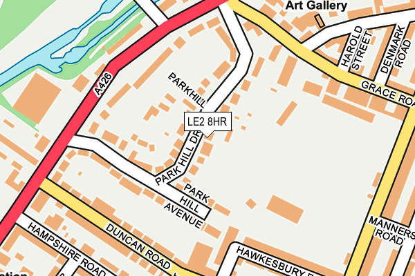 LE2 8HR map - OS OpenMap – Local (Ordnance Survey)