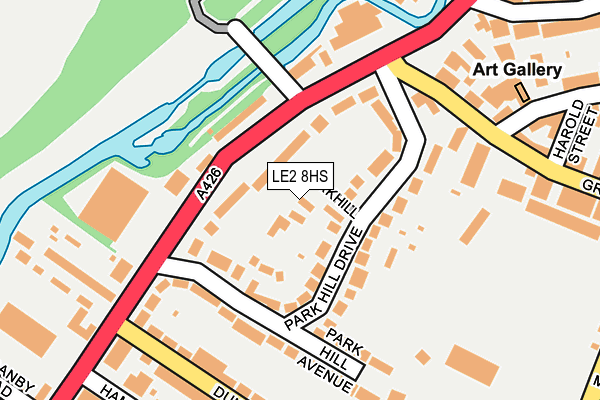 LE2 8HS map - OS OpenMap – Local (Ordnance Survey)