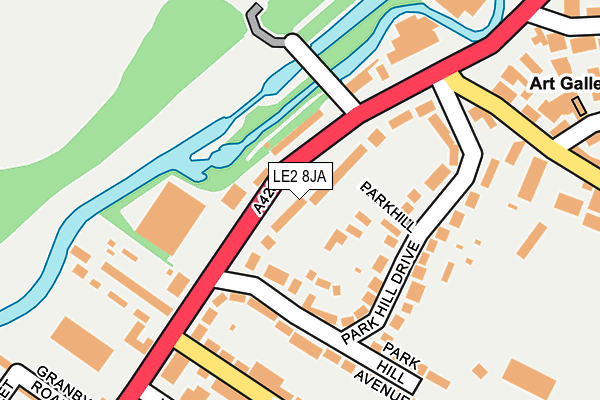LE2 8JA map - OS OpenMap – Local (Ordnance Survey)