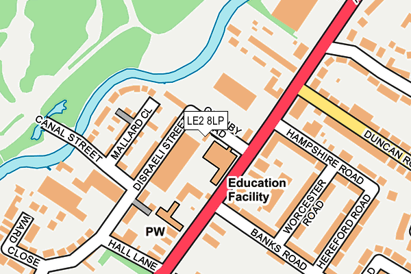 LE2 8LP map - OS OpenMap – Local (Ordnance Survey)