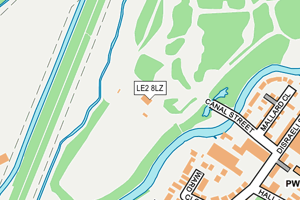 LE2 8LZ map - OS OpenMap – Local (Ordnance Survey)