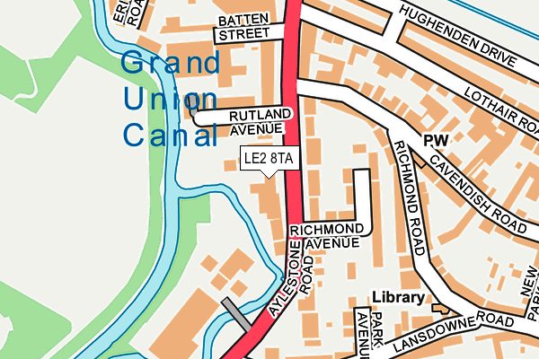 LE2 8TA map - OS OpenMap – Local (Ordnance Survey)