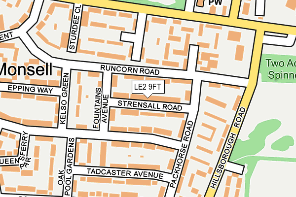 LE2 9FT map - OS OpenMap – Local (Ordnance Survey)