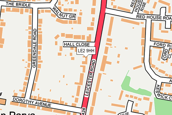 LE2 9HH map - OS OpenMap – Local (Ordnance Survey)