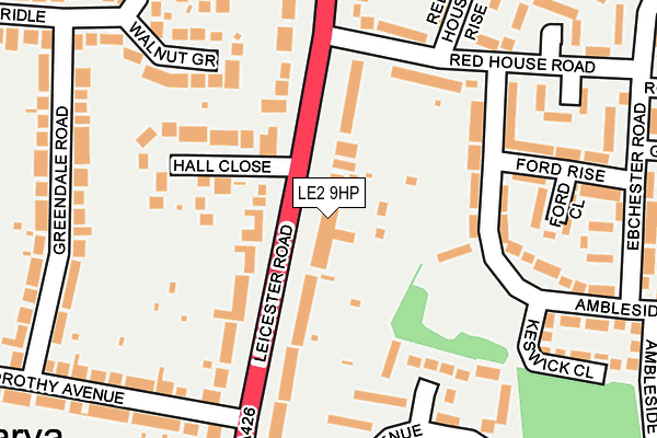 LE2 9HP map - OS OpenMap – Local (Ordnance Survey)