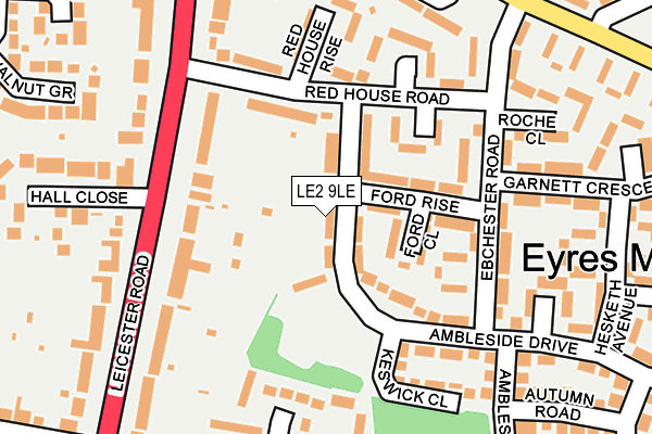 LE2 9LE map - OS OpenMap – Local (Ordnance Survey)