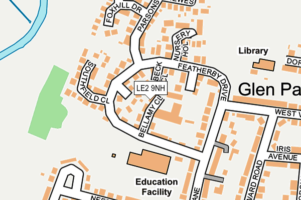LE2 9NH map - OS OpenMap – Local (Ordnance Survey)