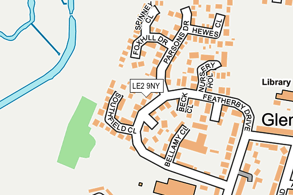 LE2 9NY map - OS OpenMap – Local (Ordnance Survey)