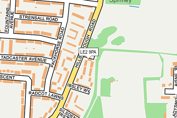 LE2 9PA map - OS OpenMap – Local (Ordnance Survey)