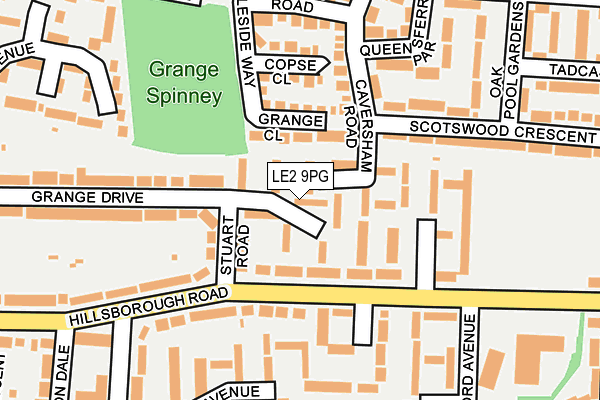 LE2 9PG map - OS OpenMap – Local (Ordnance Survey)